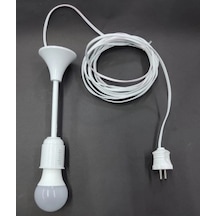 50 Metre 2x0.75 Kablolu Fişli Duylu Ampül Dahil Seyyar Lamba Uzat