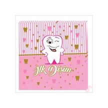 İlk Dişim Peçete 33cm X 33cm, 20 Adet - Pembe