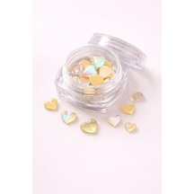 Aurora Yellow Mix Boy Kalp Tırnak Taşı Kavanozlu