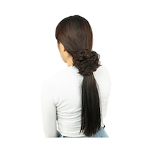 Yoğun Saçlı Lastikli Topuz Toka / Koyu Kahve - Mydr-462390 Çok Renkli