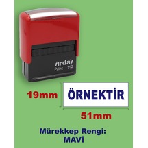 Örnektir Kaşesi, 912 51mm 19mm Mavi Keçeli Otomatik Kaşe