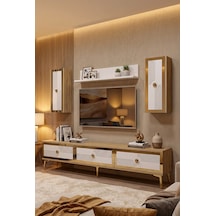 Tvr1816dbg Pega Tv Ünitesi Takımı Safirmeşe-beyaz-gold 180cm Safirmeşe - Beyaz - Altın