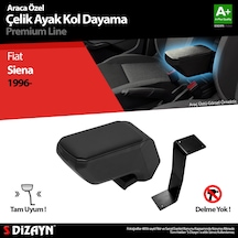 S-Dizayn Fiat Siena 1996+ Kol Dayama Kolçak Çelik Ayaklı ABS Siyah