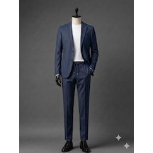 Atkgiyim Takım Elbise Erkek Slim Fit Modern Kesim Ceket Pantolon İkili Takım Lacivert