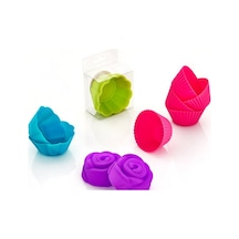 Freecookk Silikon 6'lı Cup Cake Kalıbı - Asorti Renkli
