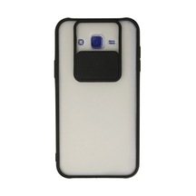 Samsung Galaxy Uyumlu - J7 Kılıf Palm Buzlu Kamera Sürgülü Silikon - Siyah Çok Renkli