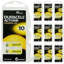 Duracell 10 İşitme Cihazı Pili 6'lı 10 Paket