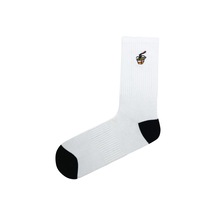 Beyaz Rabokki Nakışlı Tenis Çorabı