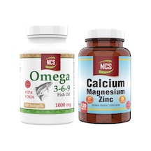 Omega 3 6 9 Balık Yağı 200 Kapsül Kalsiyum 120 Tablet Çinko