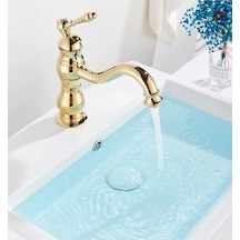 İsaoğlu Yapı Gold Lavabo Bataryası Vintage Armatür Gold Lavabo Musluk Altın Batarya Gold