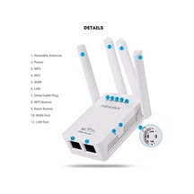 Novahub 300mbps Kablosuz Ağ Genişletici - 4 Antenli Wifi Sinyal Yükseltici, Ofis/ev Kullanımı İçin