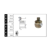 ECOFIX KRL1267ECF Aks Kafası Passat 96-05 1,9TDI-2,5TDI-2,3 V5-2,8-V6A4-A6-A8 Dıs Absli
