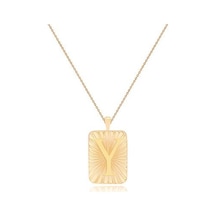 Diamond Line-Gülaylar - Sarı Altın 14 Ayar Harf Kolye N11.25176