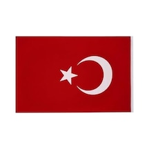 Kırmızı Bayrak Tekne Bayrağı - 30x45 Cm, Lona Sanat Kalitesi Abanoz - Beyaz