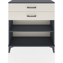 Arges Şifonyer Tek Raflı 2 Çekmeceli 88x30x96 Antrasit-aytaşı Antrasit