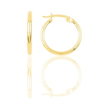 Gümüş Altın Rengi 19 Mm Şarnel Halka Küpe Gümüş Altın Rengi 19 Mm Şarnel Halka Küpe
