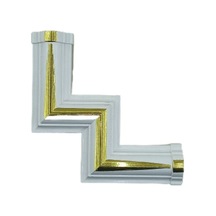 Beyaz Altın 3 Cm Çita Uyumlu Dekoratif M Köşe Motifi