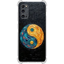 Samsung Uyumlu Galaxy S20 İle Köşe Korumalı Kılıf Metamorfoz Dualite Tasarımlı Uv Baskılı Şeffaf