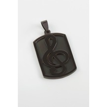 Sol - 340 - Nota Çelik Kolye Ucu - Spt-gld - 2,5x4 Cm-siyah Çok renkli