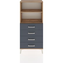Hyperion Dolap 2 Raflı 4 Çekmeceli 60x44x134 Çam-antrasit Çam Hyperion Dolap 2 Raflı 4 Çekmeceli 60x44x134 Çam-antrasit Çam