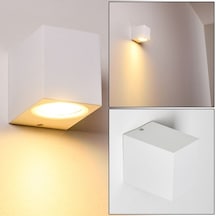 Tek Yönlü İç - Dış Mekan Dekoratif Modern  Aplik Beyaz