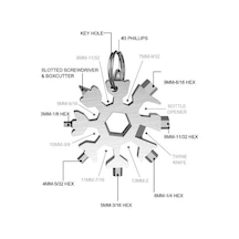 Çok Amaçlı Kar Tanesi Tornavida Seti 18 İn 1 Beyaz - Şeffaf