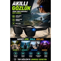 8mp Kameralı Chatgpt Destekli Akıllı Gözlük Yapay Zeka Çeviri Ve Ses Kayıt Özellikli Çok Renkli