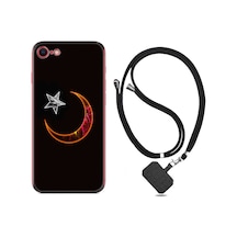 Apple Uyumlu iPhone 6 6S Kılıf Boyun Askılı Ay Yıldız 1884