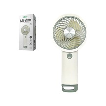 Feny Fn-f35 Beyaz-yeşil Kademeli Kancalı Ultra Sessiz Taşınabilir Şarjlı 500mah Mini El Fanı