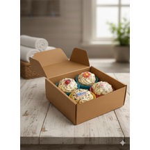 Cupcake Köpüren Banyo Topu, Nem Bombası, Jakuzi & Küvet Kullanımı İçin 110 Gr, 4'lü Çiçeksi - Misk