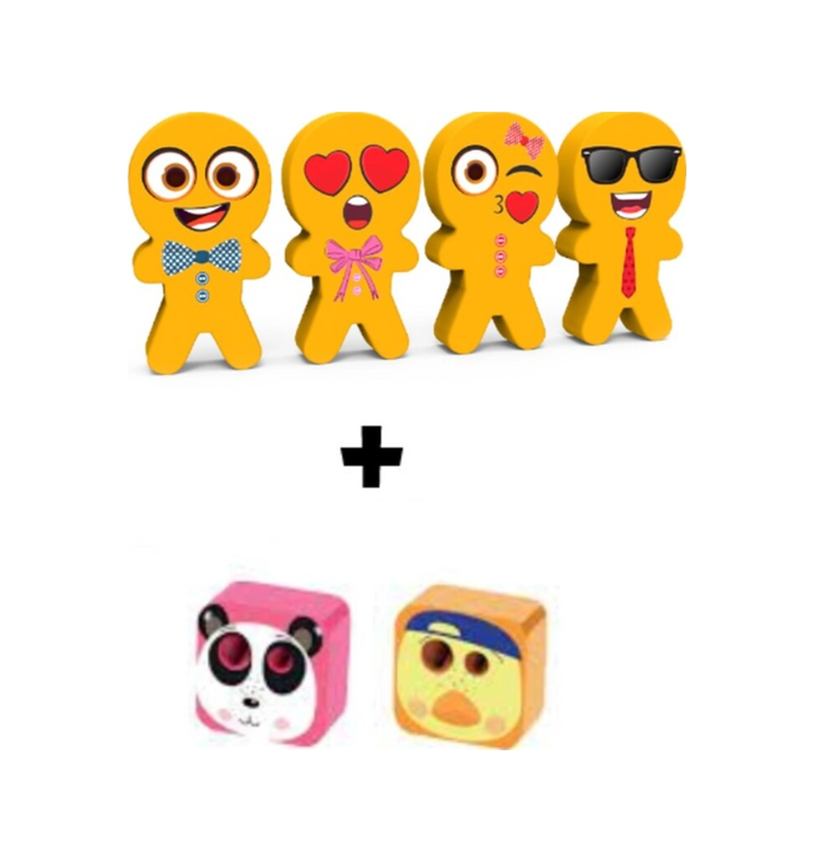 Art.57 Funny Face 4 Adet Silgi Ve Cubbie 2 Adet Kalemtraş Seti Kız Öğrenci