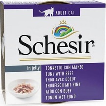 Schesir Jel İçinde Ton Balıklı & Sığır Etli Kedi Konservesi 85 Gr