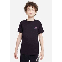 Tshirthane Flower Amoled Baskılı Unisex Çocuk Siyah T-Shirt (534614354)