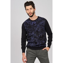 Dio Rise Erkek Desenli Bisiklet Yaka Kazak 650180978 Lacivert Lacivert