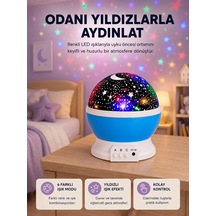 Lb Renkli Led Gece Lambası 6 Işık Modlu Çocuk Odası Atmosfer Aydınlatma Çok Renkli