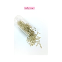 Uzun Boru Kesme Boncuk Çap 2mm Uzunluk 10 Mm - 60 Gram - Şeffaf Bej - Bnc276