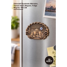 10 Adet İstanbul Yöresel Metal Magnet Dekoratif Buzdolabı Mıknatısı, Temalı Hatıra Magnet, Fridge Magnet, 9x6 Cm