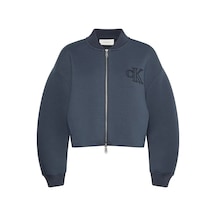 Calvin Klein Cropped Sporty Scuba, Cge Mavi Kadın Ceket