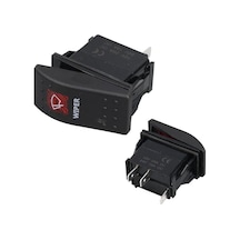 Powermaster Silecek Sembollü Işıklı 3 Pinli On-off 12-24v Marin Switch