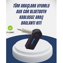 Bluetooth Destekli Aux Müzik Ve Konuşma Cihazı Siyah