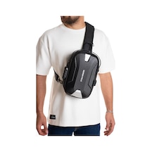 Newish Polo Erkek Şifreli Kilitli Su Geçirmez Sling Bag 404 Çapraz Omuz Ve Sırt Çantası - New404 Gri