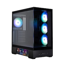 Zalman P40 Ds Black Atx Mıd Tower Sıyah Kasa 2 X Usb 3.0, 1 X Usb Type-c,1 X Mikrofon, 1 X Kulaklık, 4x 120mm Argb Fan