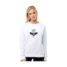 Solstafir Icelandic Baskılı Beyaz Kadın Sweatshirt