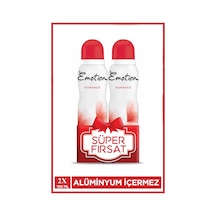 2 Adet Emotion Romance Kadın Vegan Deodorant 150 Ml Hızlı Kurur, Leke Bırakmaz