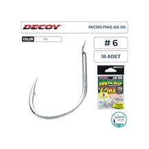 Decoy As-08 Micro Pike Super Light Jigging Asist İğne Tın 6 18 Adet