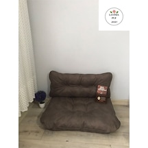 Petek Önü Palet Yer Minderi Ikili Takım Kahverengi Kahverengi