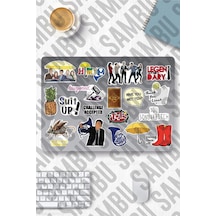 How I Met Your Mother Temalı Sticker Etiket Seti 1 - Laptop Notebook Telefon Genel
