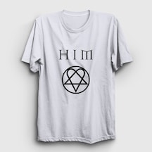 Presmono Unisex Logo Him T-shirt Beyaz