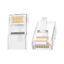 Lexroo Cat5e Rj45 Jack Ethernet Konnektörü Altın Kaplama 100 Adet