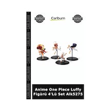 Özel Üretim Masaüstü Dekor Hediye Anime One Piece Luffy Figürü 4'lü Set Alk5275